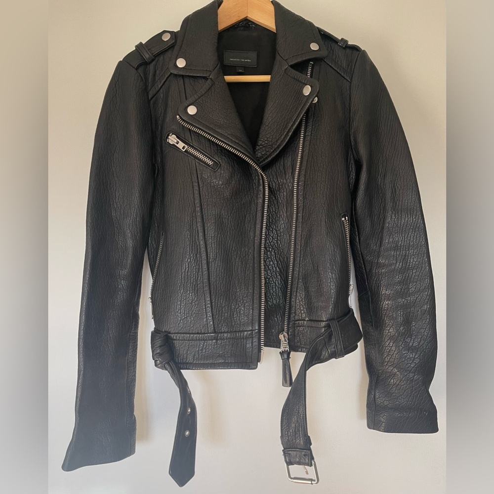Mackage - Aritzia Black Leather Moto Jacket